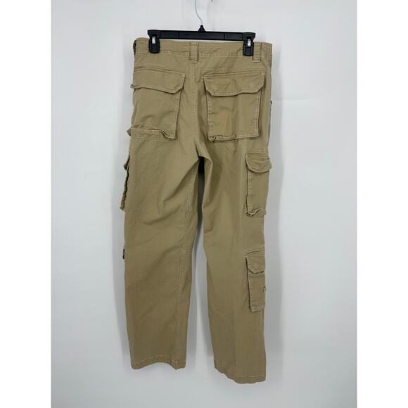 Luxe to kill cargo pants women's size US 8 tan khaki streetwear baggy 90's style - Picture 2 of 10